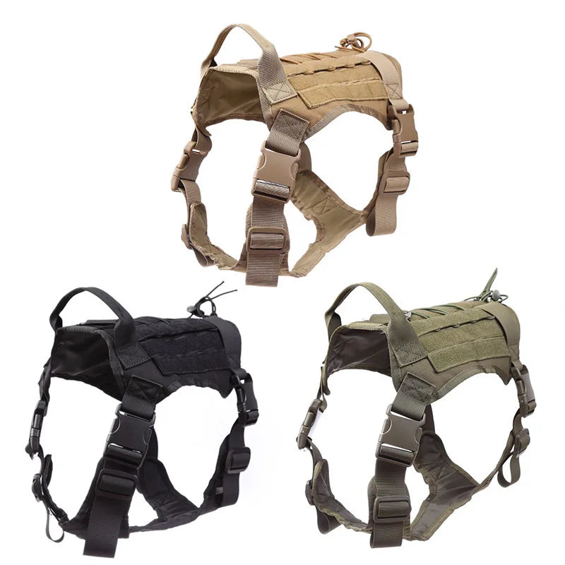 Camouflage Tactical Dog Harness & Training Vest — Built Tough for Adventure Pups!
