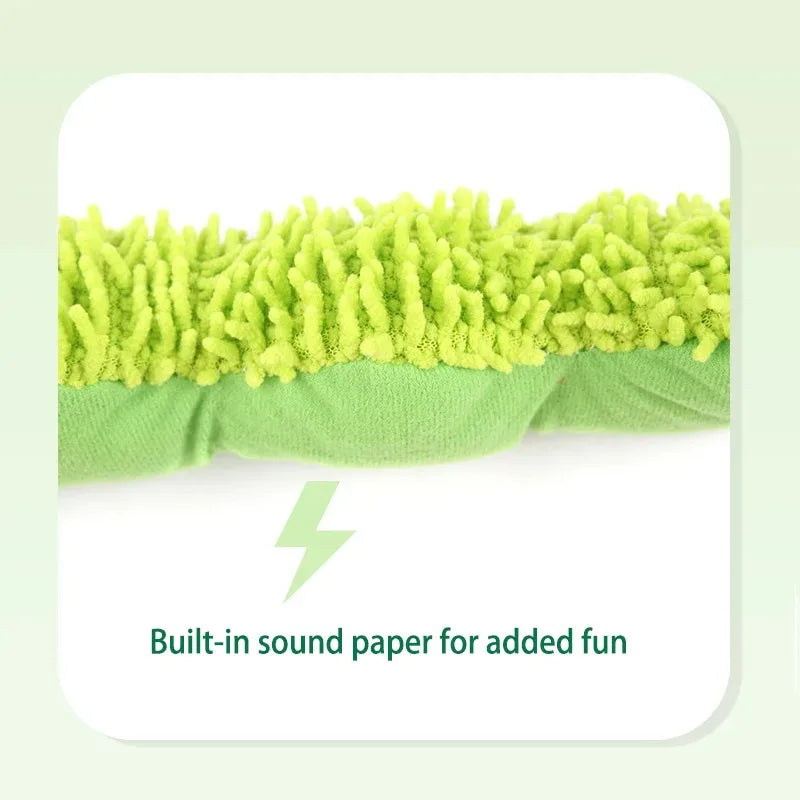 Caterpillar Catnip & Silvervine Molar Toy — Interactive Cat Teaser for Clean Teeth & Wild Play!