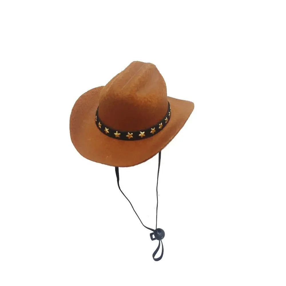Adjustable Pet Cowboy Hat for Small Dogs & Cats