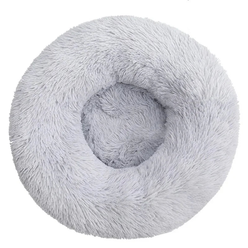Round Plush Pet Bed — Super Soft Winter Warm Sleeping Bed for Dogs & Cats (6 Sizes, 40-90cm)!