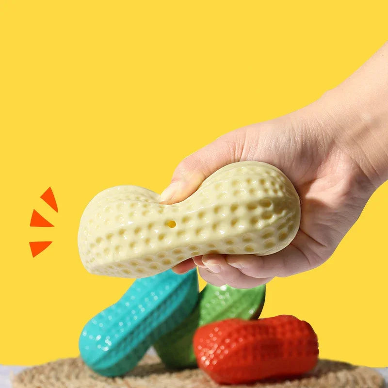 Pet Peanut Toy - TPR Chew for Dogs