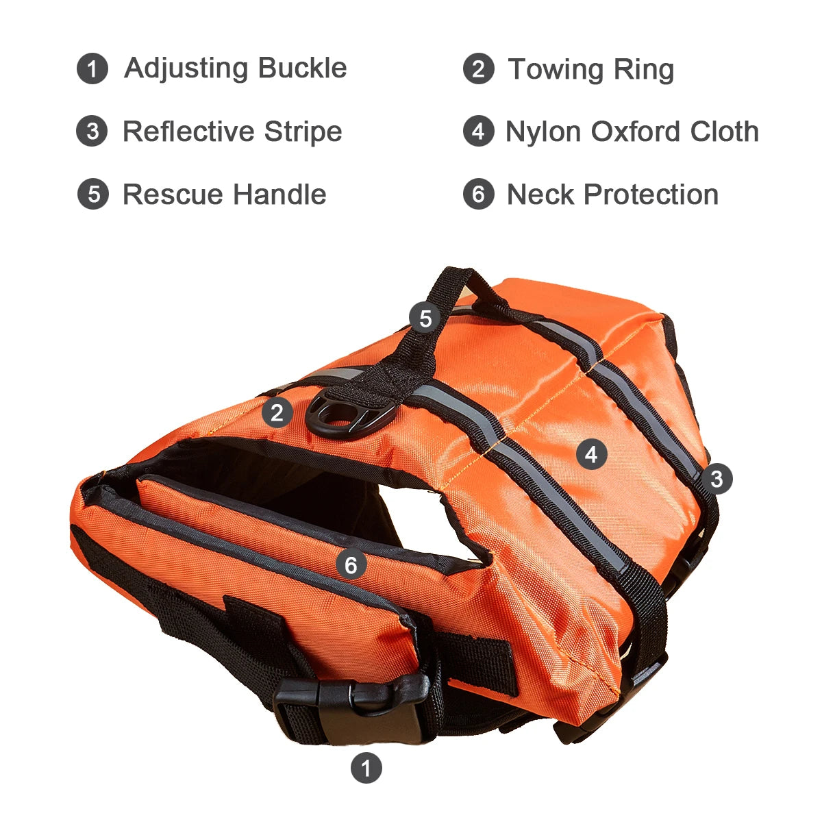Dog Life Jacket Reflective (Large) - The Paw Prime