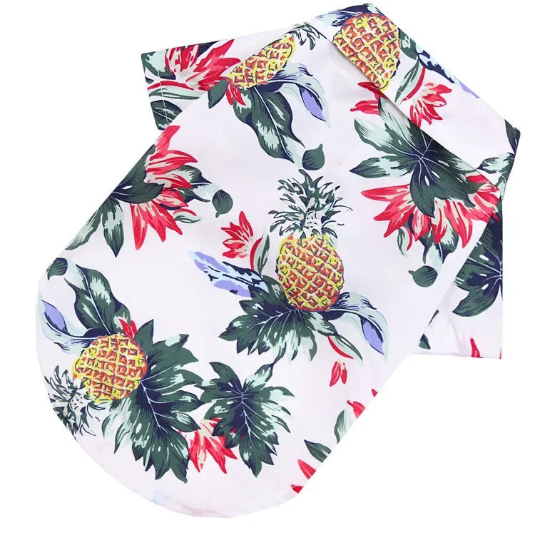 Hawaiian Style Chiffon Dog Shirt