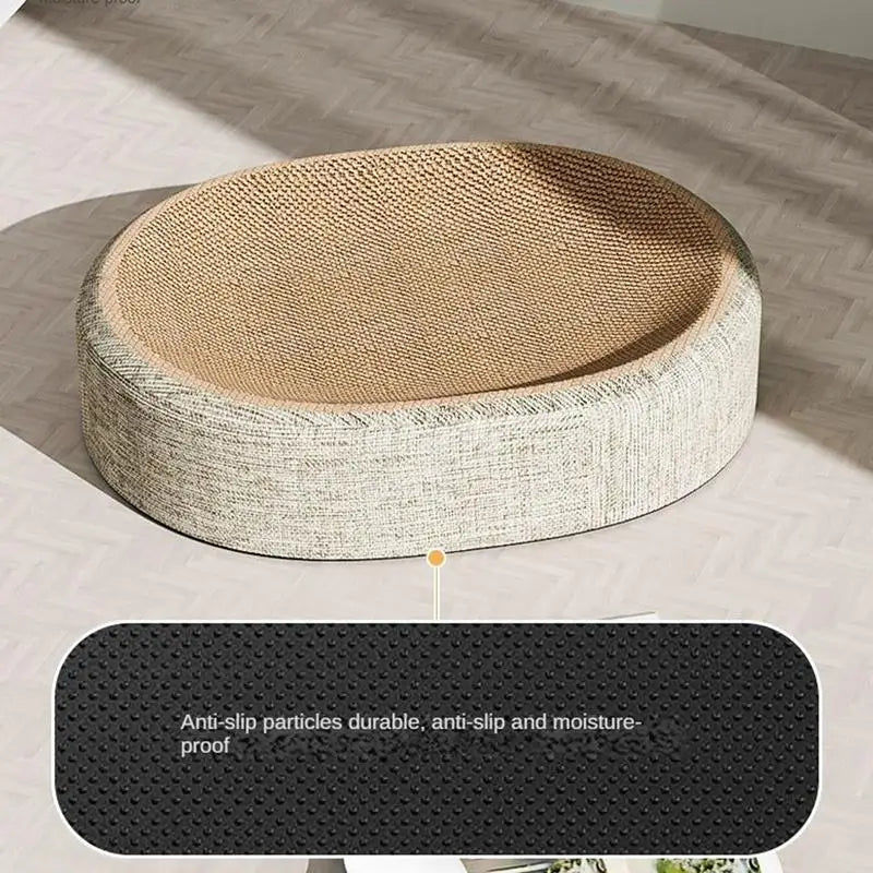 Oval Shape Cat Scratching Bed – Sisal Lounge Mat