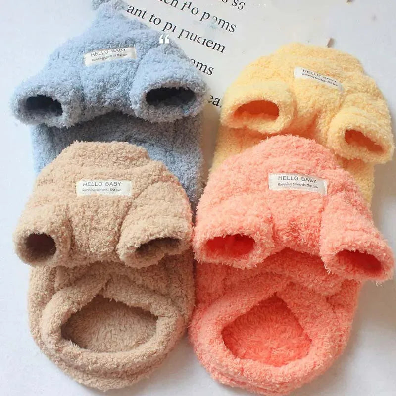 Soft Fleece Dog Jacket (Crew Neck, Drawstring Buckle)