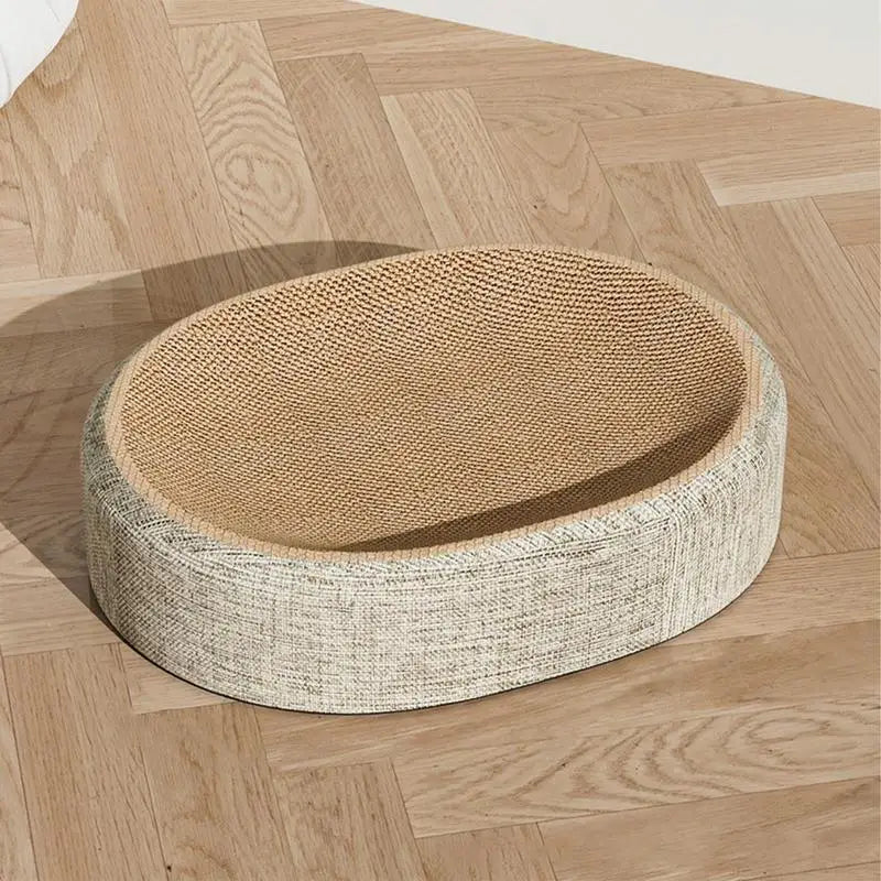 Oval Shape Cat Scratching Bed – Sisal Lounge Mat