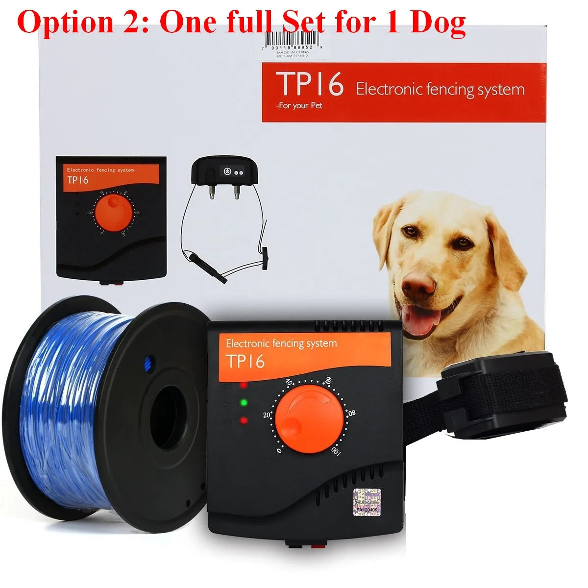 TP16 Pet Dog Electric Fence — 6 Levels, Rechargeable Waterproof Collar