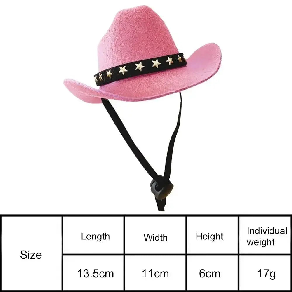 Pet Cowboy Hat - Adjustable, Small Dog & Cat