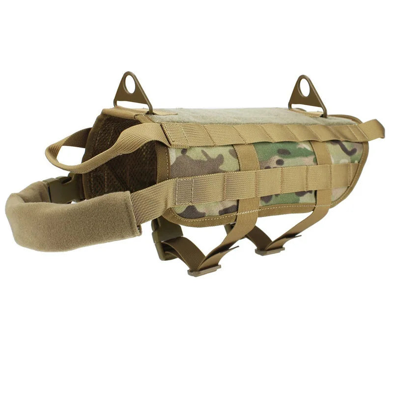 Camouflage Tactical Dog Harness & Training Vest — Built Tough for Adventure Pups!