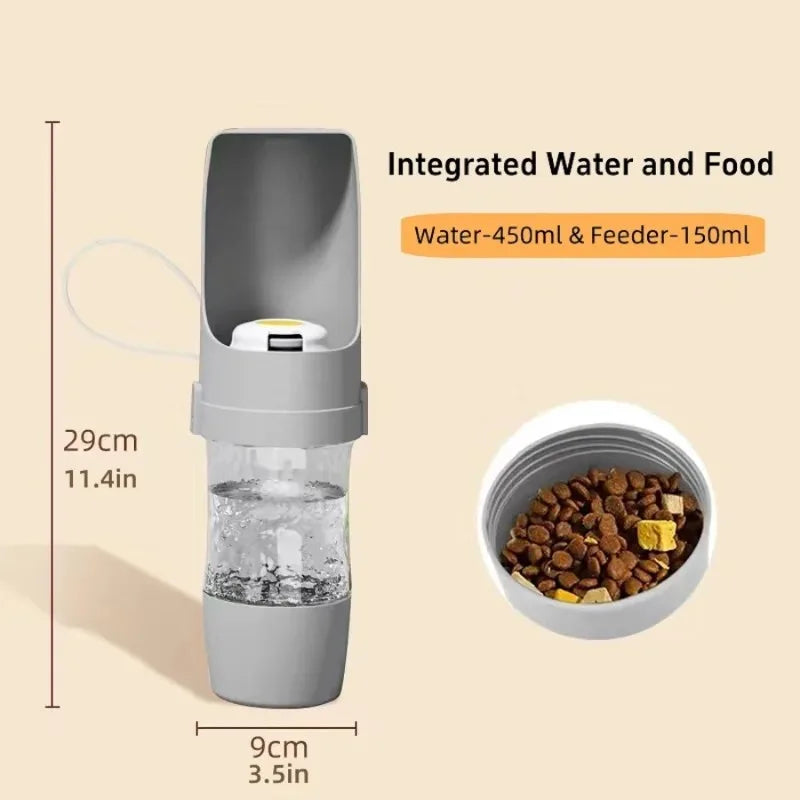 Portable Pet Water Bottle with Storage