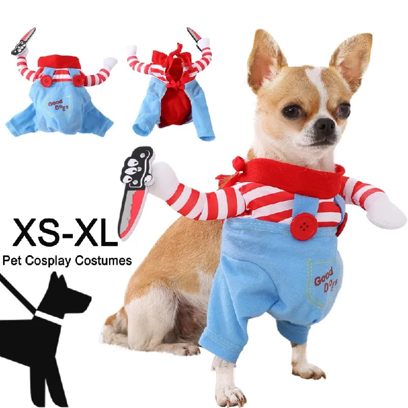 Dog Cosplay Clothes - Red Stripe (XS-XL)