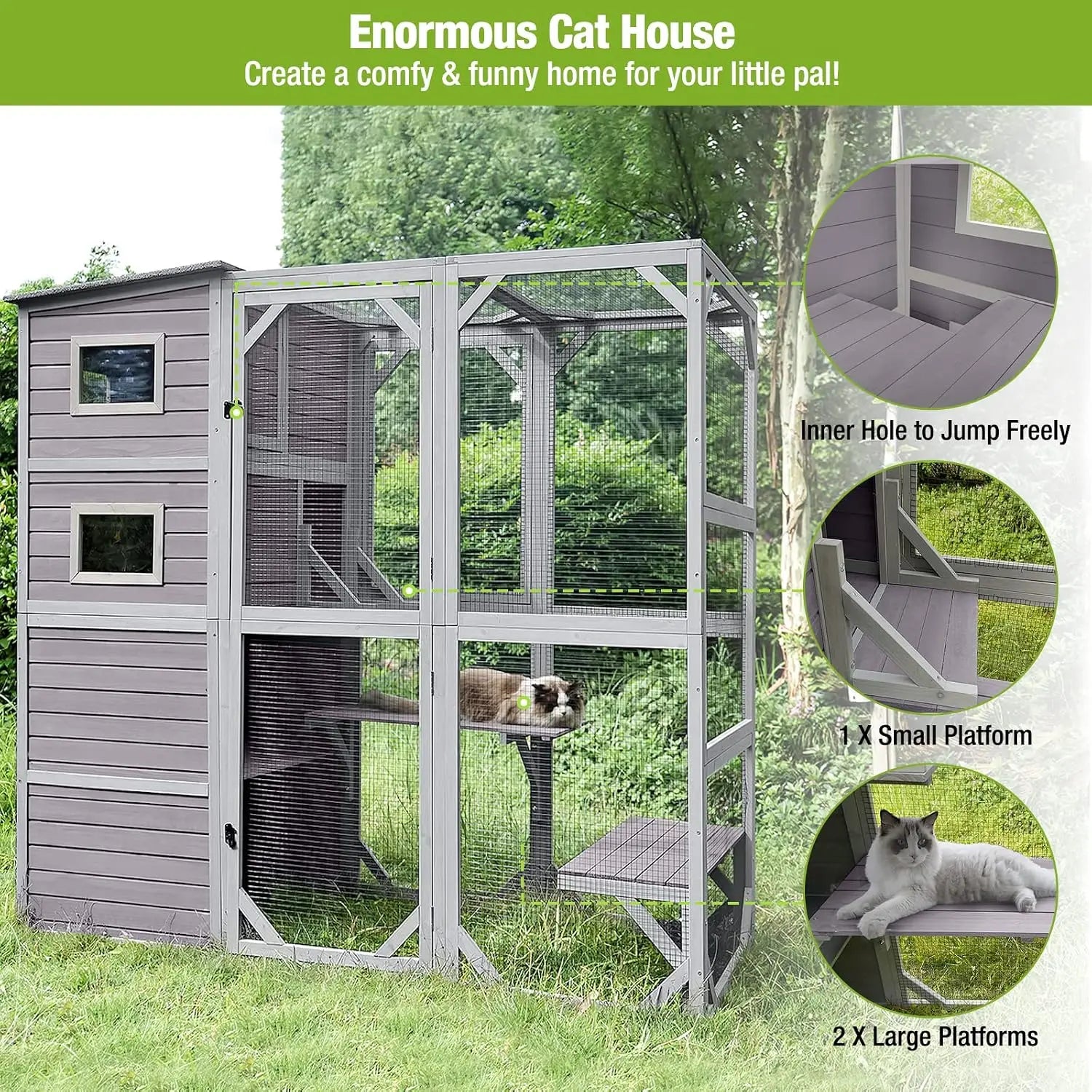 Outdoor Catio – Large 77in Walk-In
