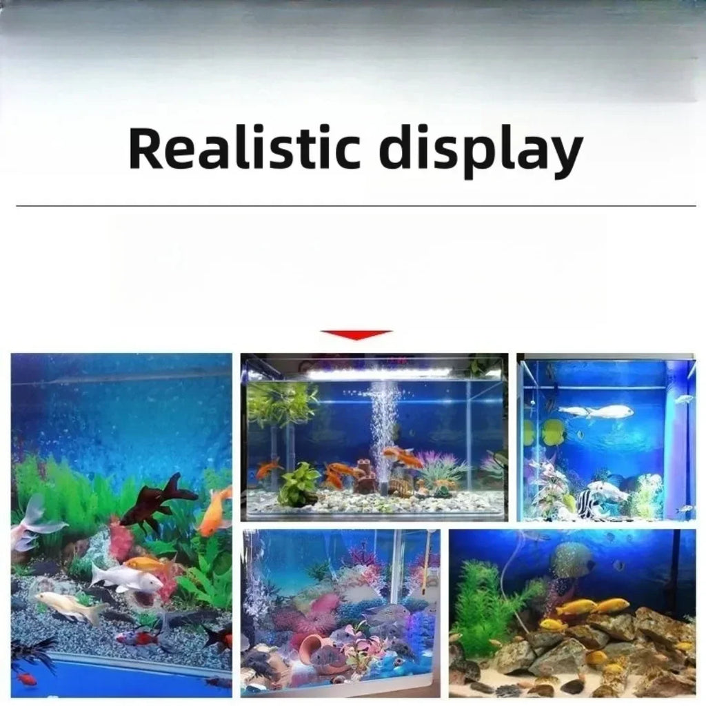 3D Aquarium Background Sticker & Fish Tank Decoration Poster — Double-Sided Ocean & Plant Landscape!