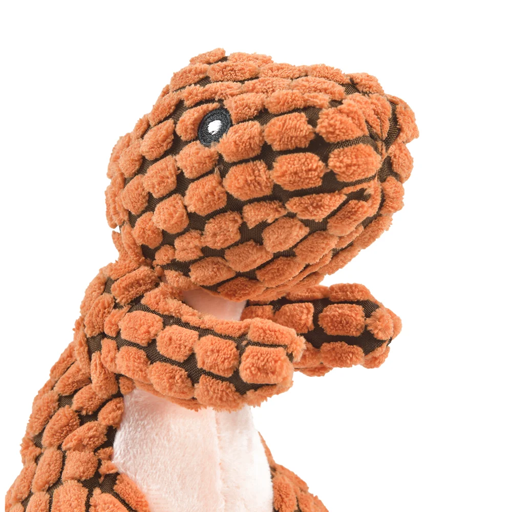 Plush Dinosaur Chew Toy for Small Dogs