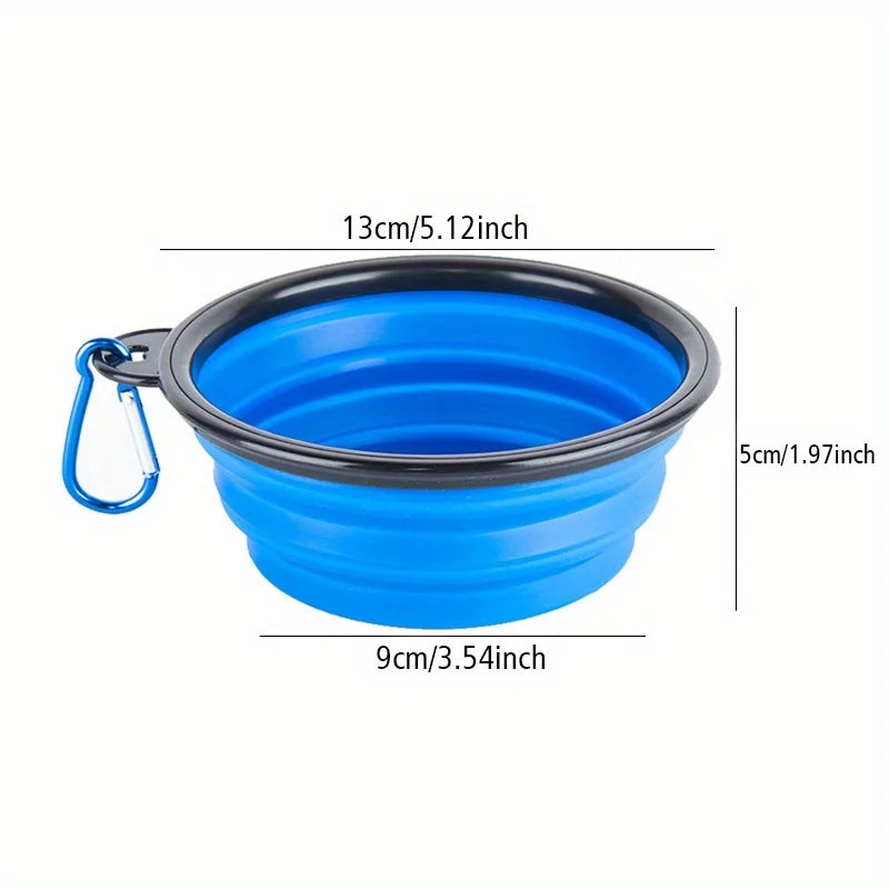 Collapsible Silicone Travel Bowl for Dogs & Cats — Feed & Hydrate On the Go!