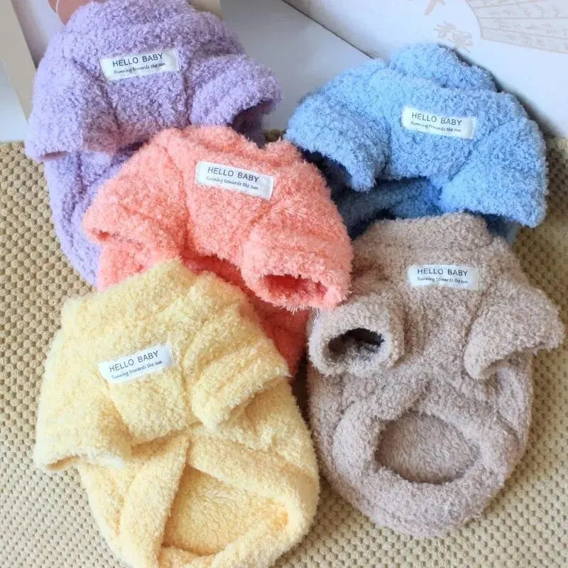 Soft Fleece Dog Jacket (Crew Neck, Drawstring Buckle)