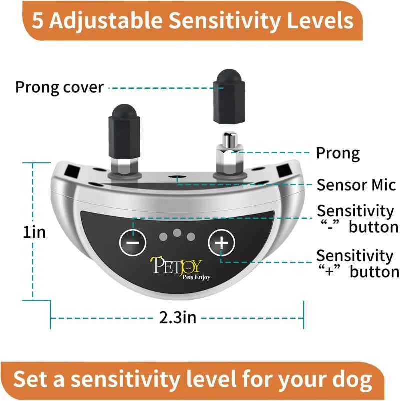 2-Pack Dog Anti Bark Collar