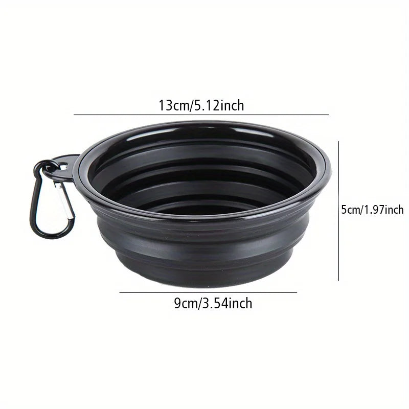 Collapsible Silicone Travel Bowl for Dogs & Cats — Feed & Hydrate On the Go!