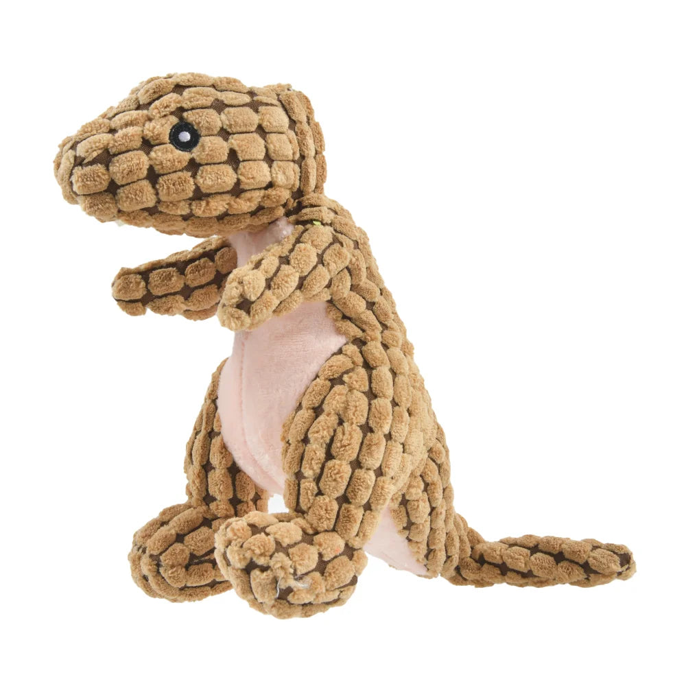 Plush Dinosaur Chew Toy for Small Dogs — Squeaky, Snuggly & Dino-mite Fun!