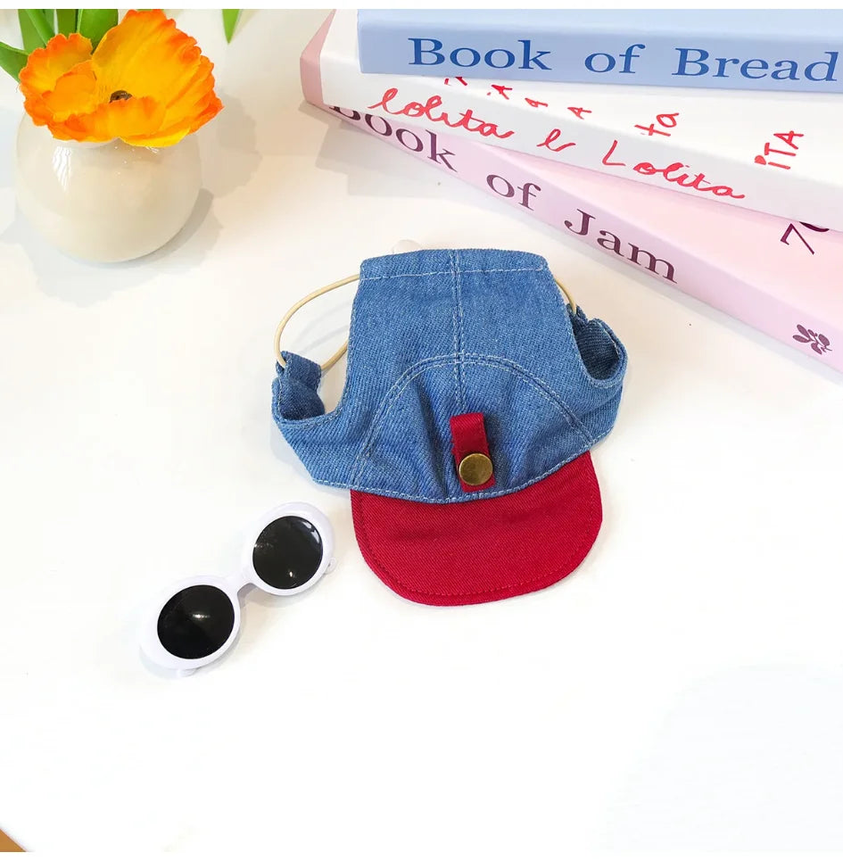 Two-Piece Pet Sun Hat & Sunglasses Set