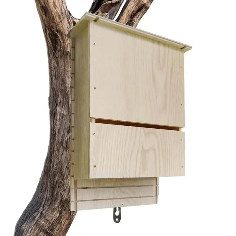 Outside Bat Habitat House – Reusable Wood Shelter