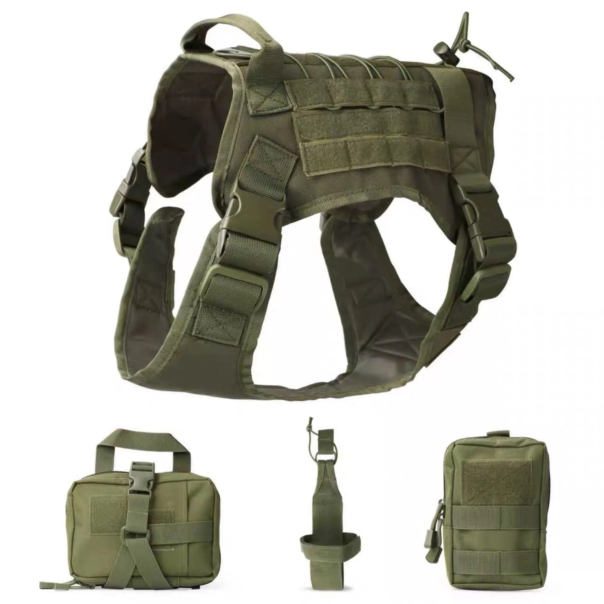 Camouflage Tactical Dog Harness & Training Vest — Built Tough for Adventure Pups!