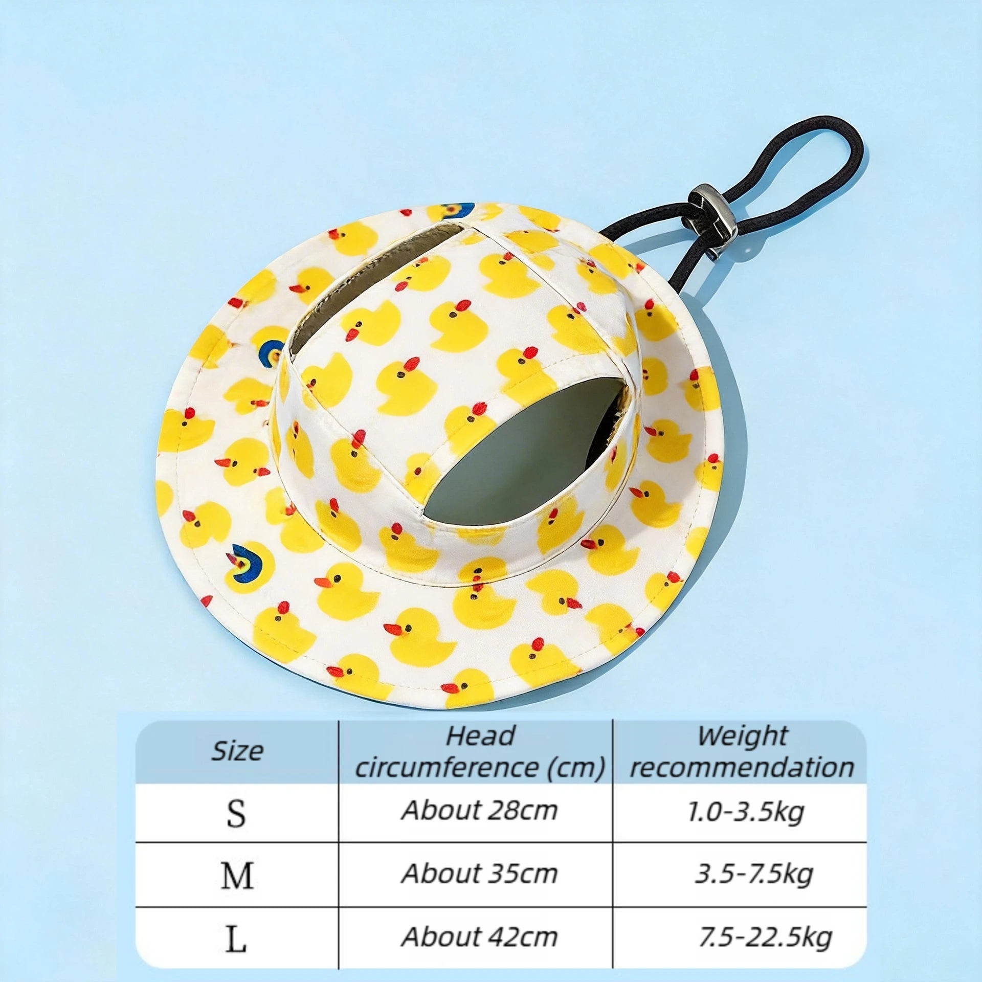 Adjustable Cute Print Dog Hat for Small & Medium Dogs