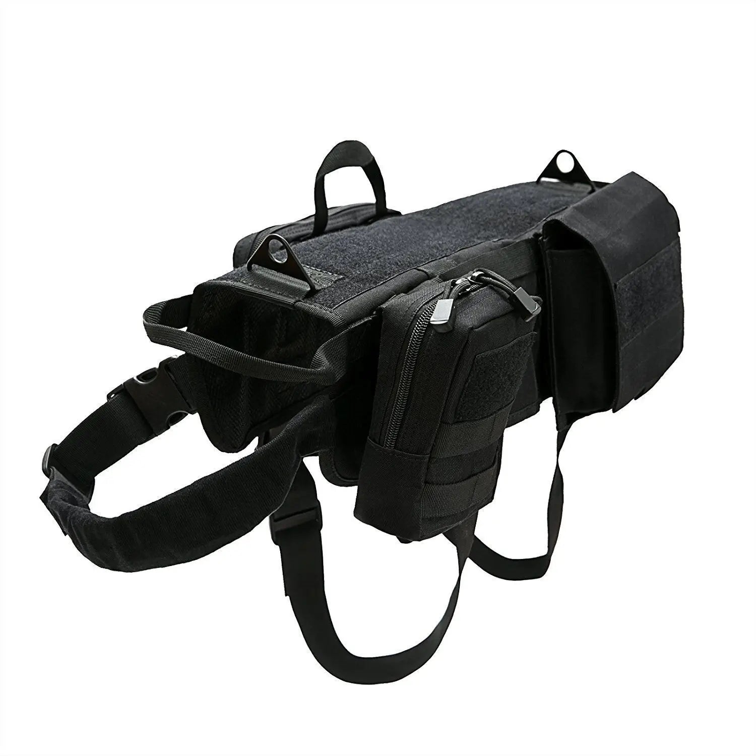 Camouflage Tactical Dog Harness & Training Vest — Built Tough for Adventure Pups!