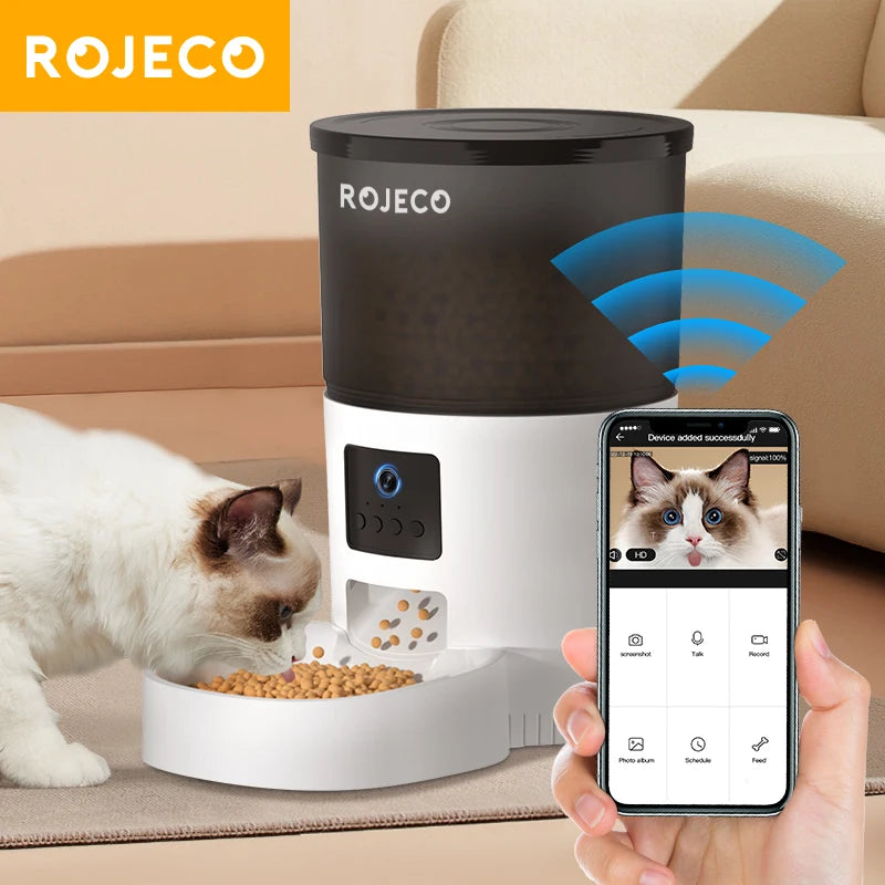 ROJECO Auto Cat Feeder with Camera