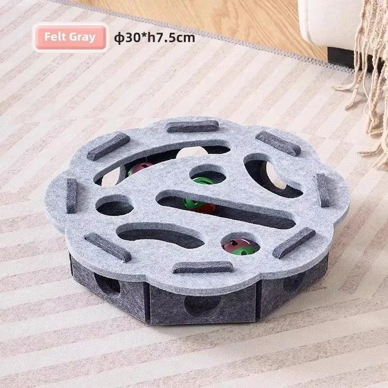 Cat Puzzle Feeder Box with Ball — Slow Feeding & Brain-Boosting Fun for Cats!