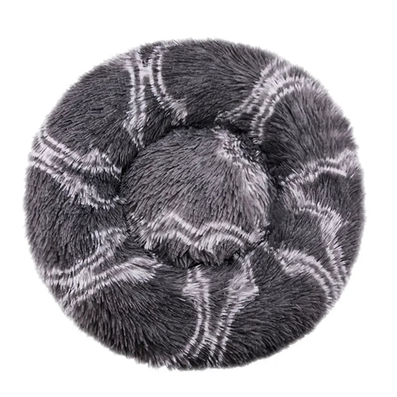 Round Plush Pet Bed — Super Soft Winter Warm Sleeping Bed for Dogs & Cats (6 Sizes, 40-90cm)!