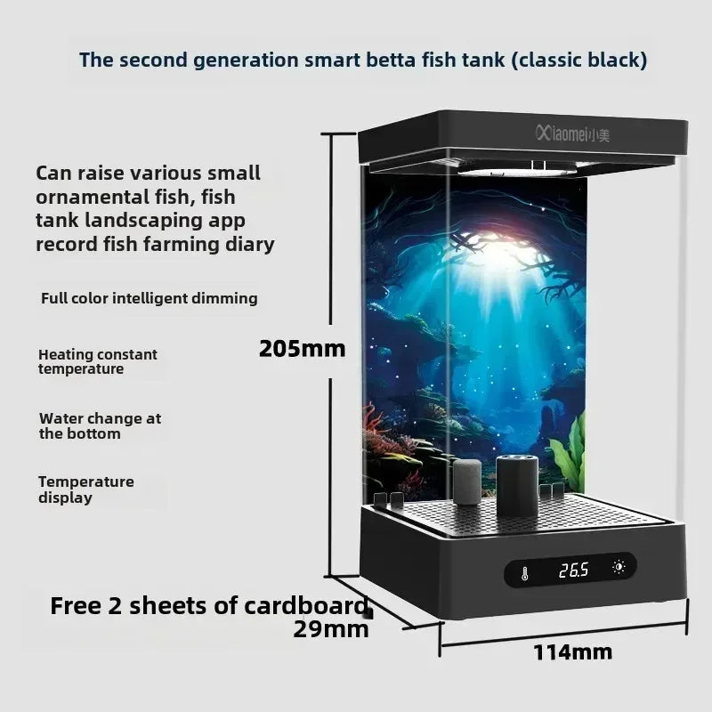 Smart Betta Fish Tank — Desktop Mini Self-Circulating Ecological Aquarium for Your Desk!