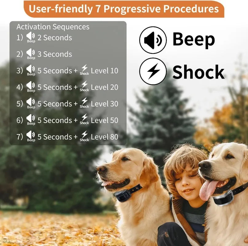 2-Pack Dog Anti Bark Collar
