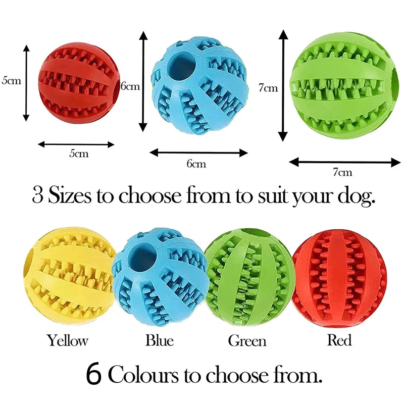 Indestructible Rubber Chew Ball for Dogs — Built for the Toughest Chewers!
