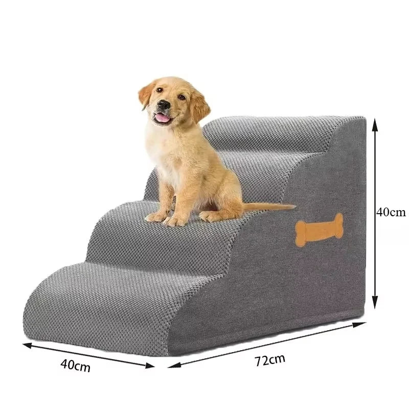 High Density Foam Dog Stairs & Ramp — Non-Slip Pet Steps for Sofa, Bed & Beyond!