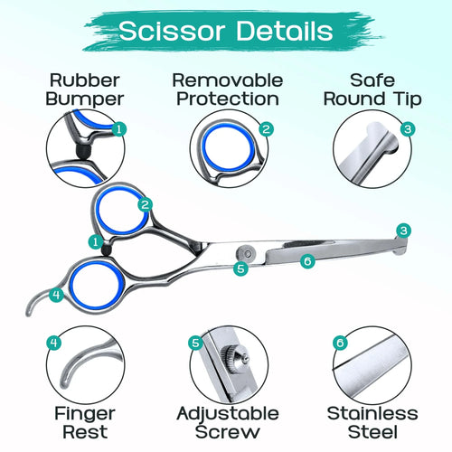 5-in-1 Pet Grooming Scissors Set