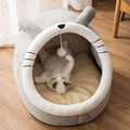Deep Sleep Cartoon Cave Pet Bed — Foldable, Washable & Cozy for Cats & Small Dogs!