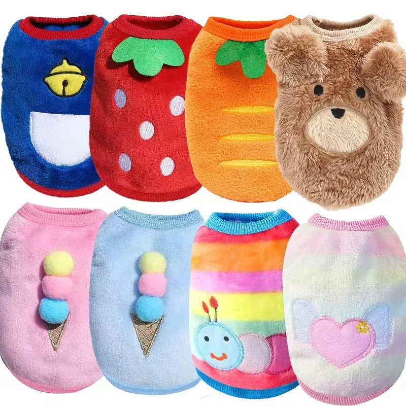 Cute Dog Winter Vest for Small Dogs & Cats