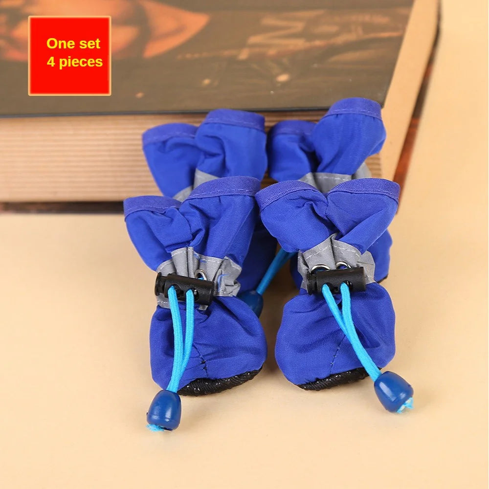 4pcs Water-Resistant Dog Shoes (Small Dogs)