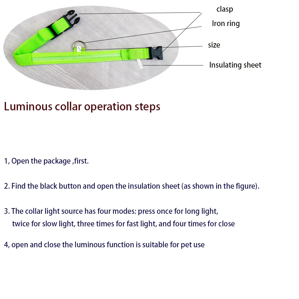 LED Glow-in-the-Dark Dog Leash — Light Up Your Night Walks in Style!