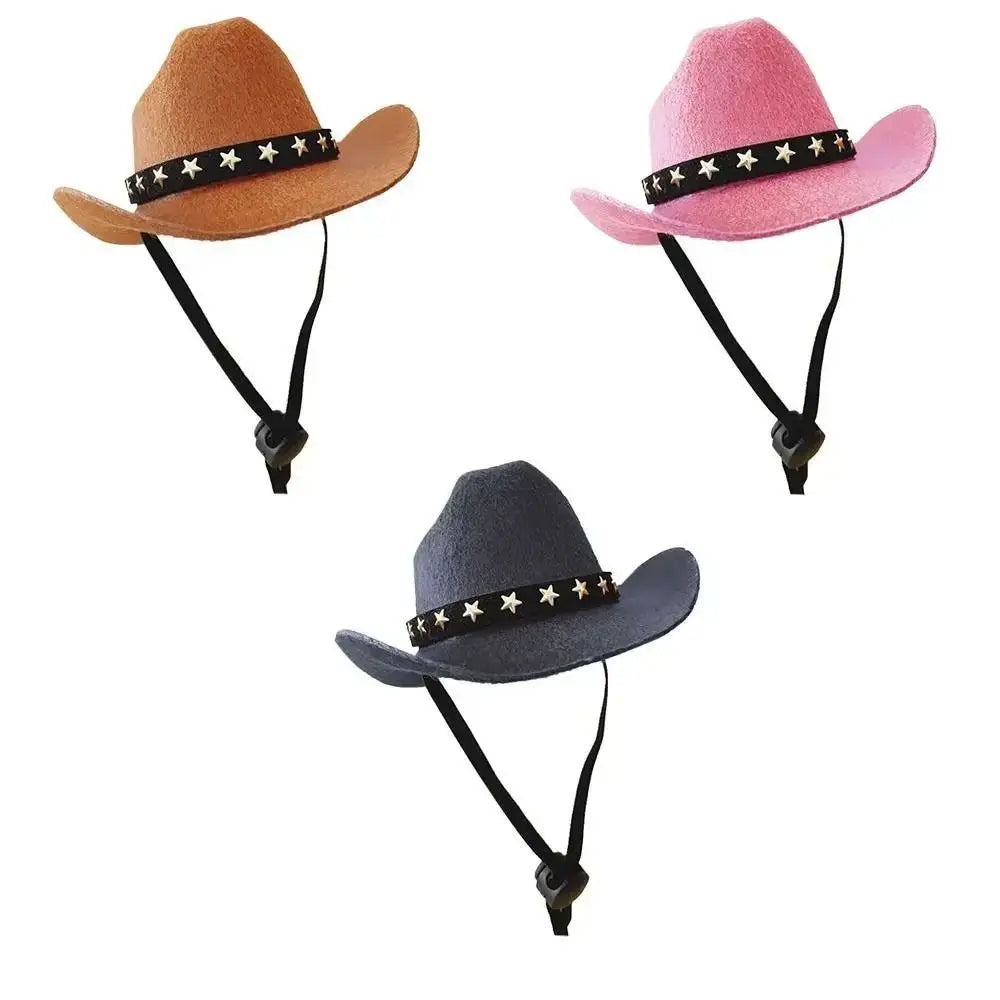 Pet Cowboy Hat - Adjustable, Small Dog & Cat