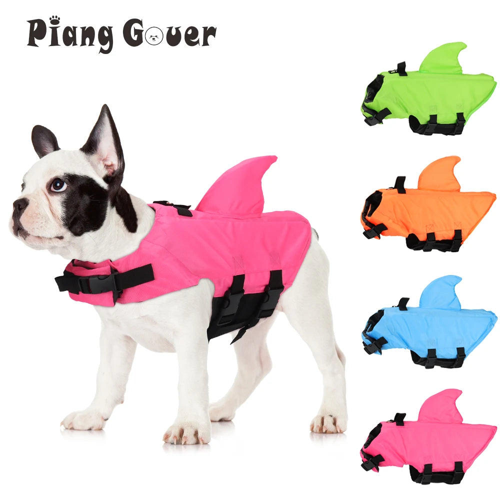 Shark-Themed Dog Life Vest (XS-XXL)