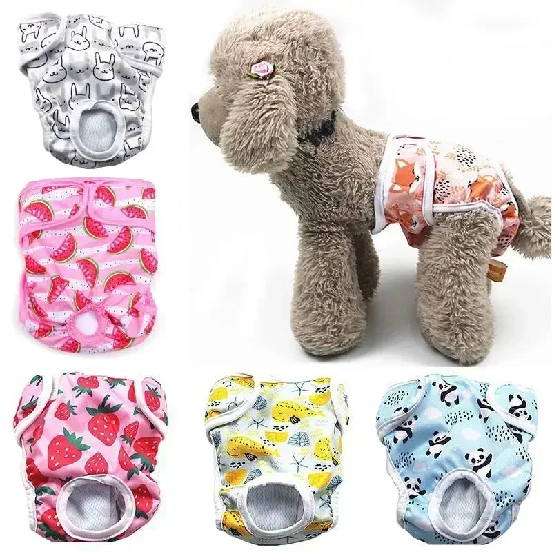 Washable Cartoon Dog Diapers