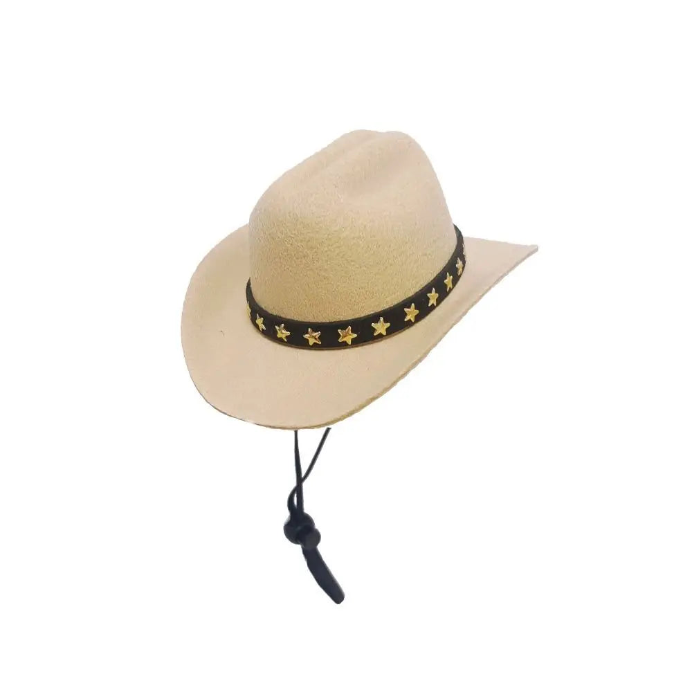 Adjustable Pet Cowboy Hat for Small Dogs & Cats