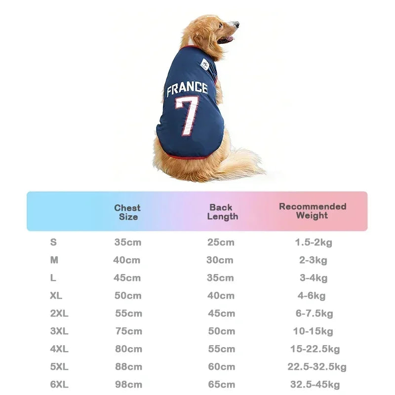 Breathable Mesh Pet Football Jersey — World Cup National Team Themed T-Shirt Vest for Dogs & Cats!