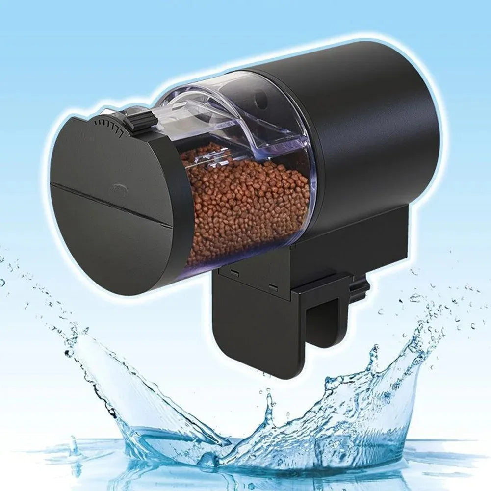 Automatic Fish Feeder With Timer — IP66 Waterproof | 100ml Auto Food Dispenser for Fish & Turtles