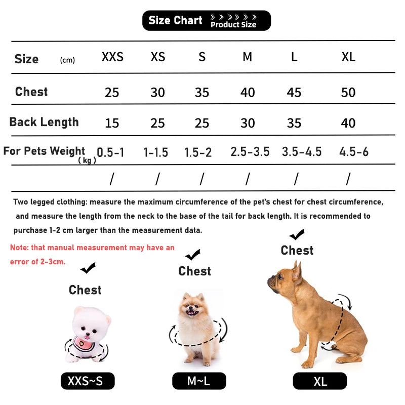 Cute Dog Winter Vest for Small Dogs & Cats