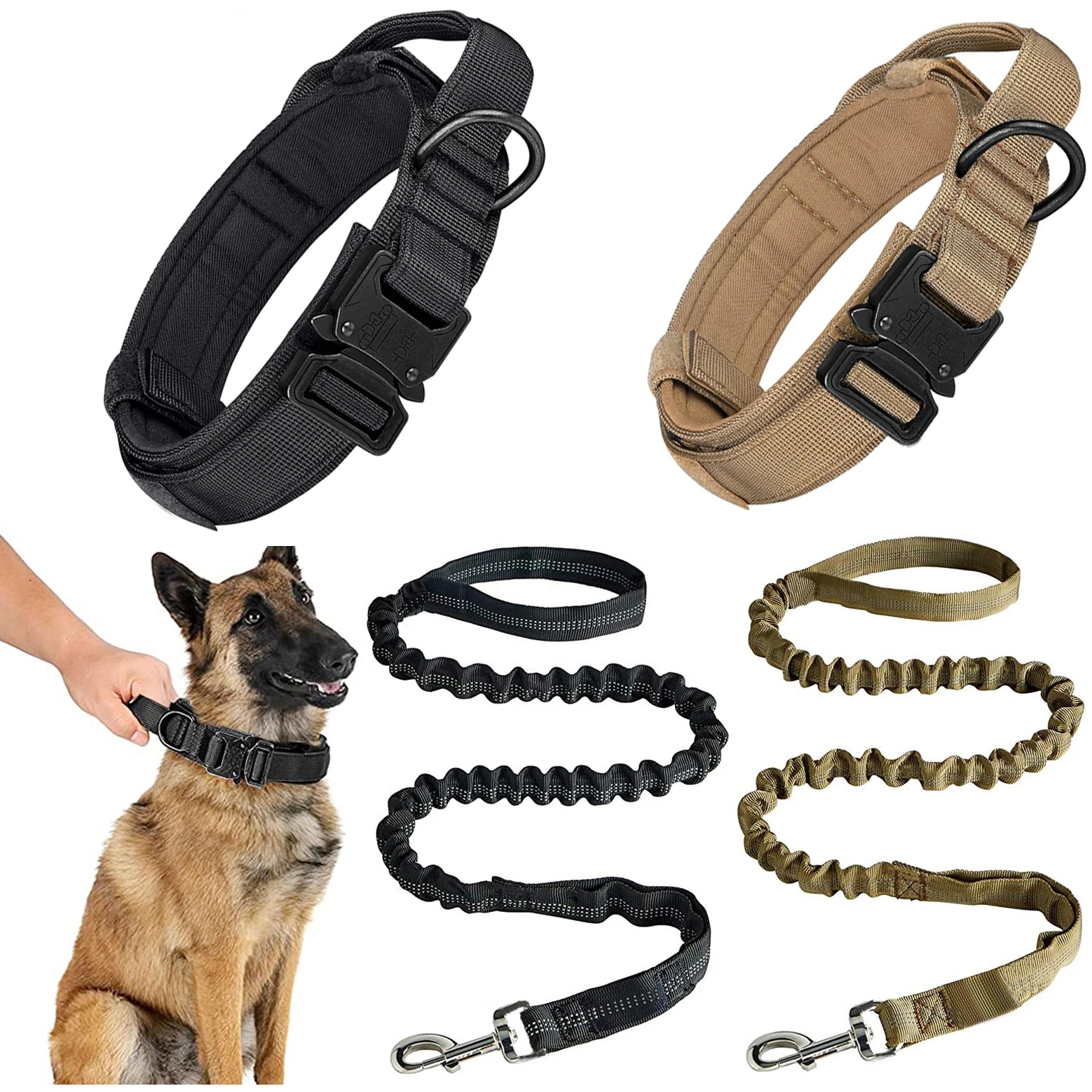 Tactical Dog Collar & Leash Set with Handle