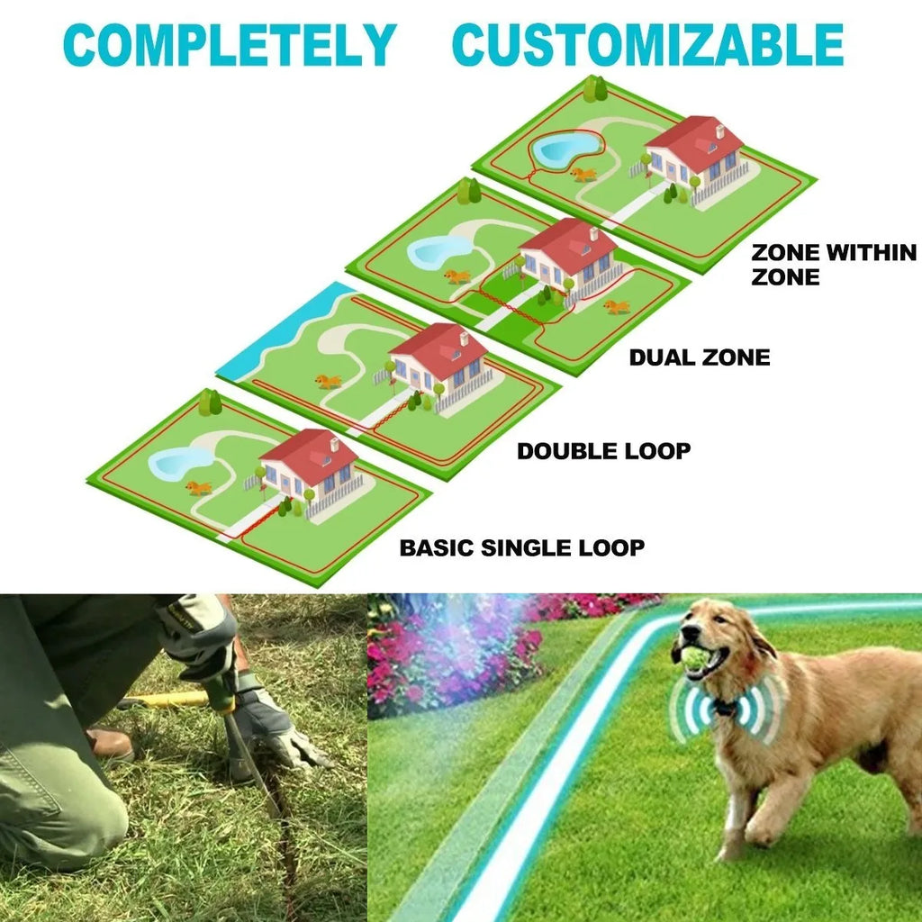 TP16 Pet Dog Electric Fence — 6 Levels, Rechargeable Waterproof Collar