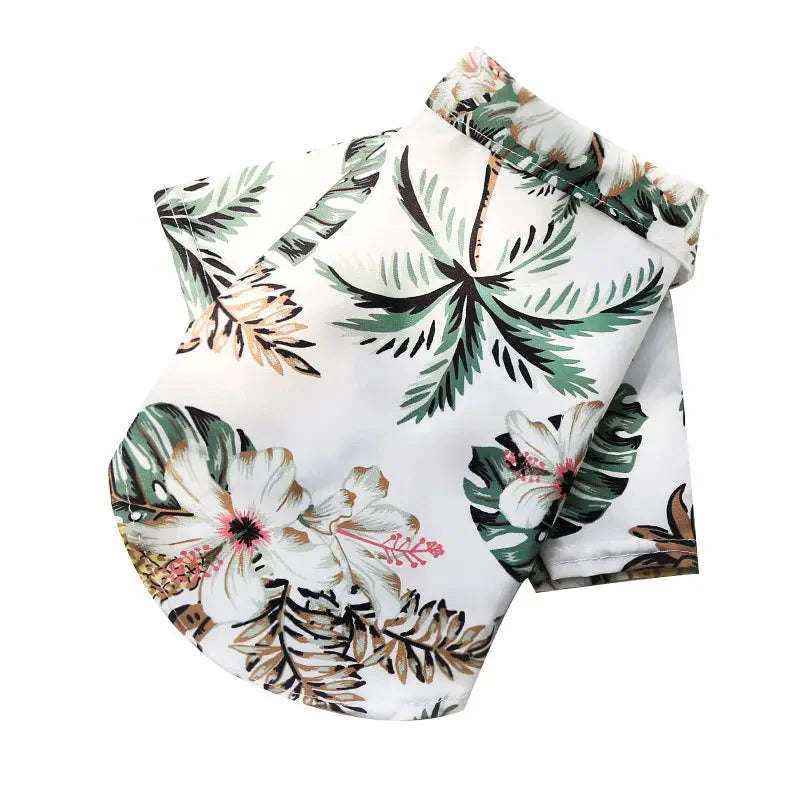 Hawaiian Style Chiffon Dog Shirt